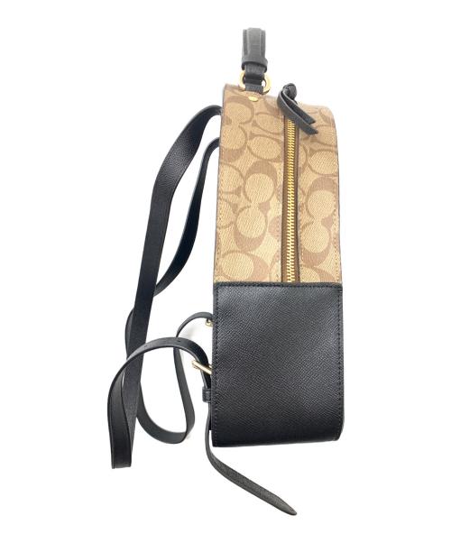 COACH（コーチ）COACH (コーチ) リュック ブラック×ベージュの古着・服飾アイテム