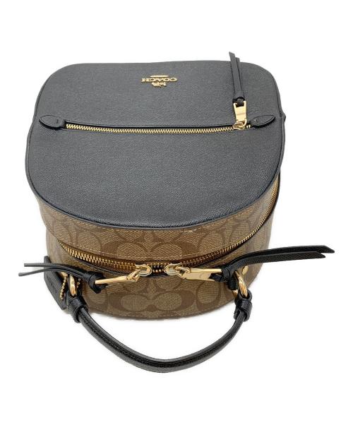 COACH（コーチ）COACH (コーチ) リュック ブラック×ベージュの古着・服飾アイテム