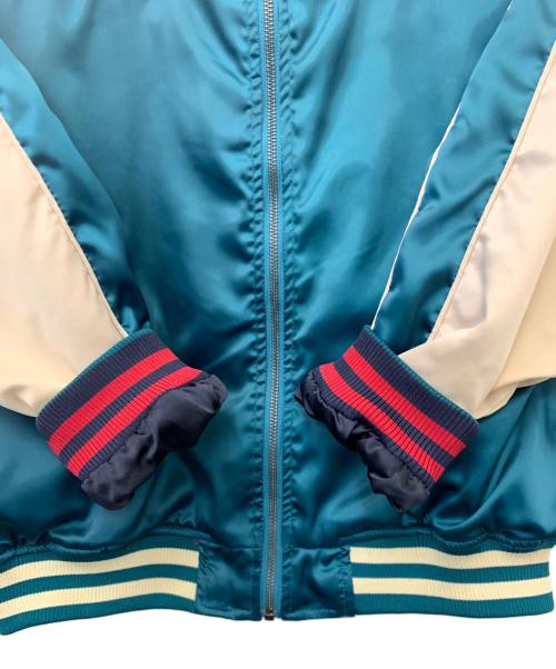 STRUGGLE FAMILY（ストラグルファミリー）STRUGGLE FAMILY (ストラグルファミリー) リバーシブルスカジャン. グリーン×ベージュ サイズ:XXLの古着・服飾アイテム