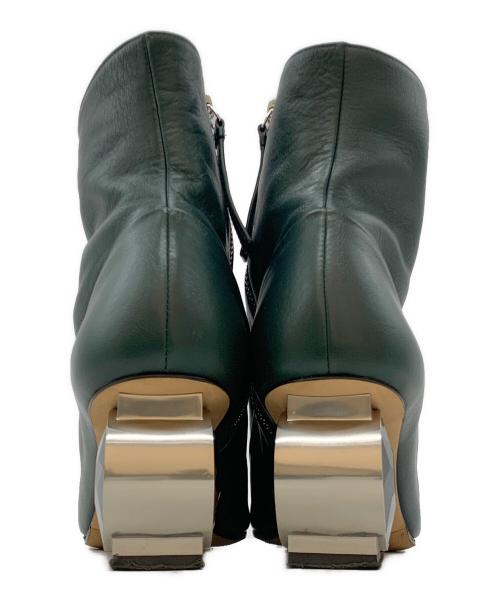 LOEWE（ロエベ）LOEWE (ロエベ) STRASS HEEL BOOT 55 グリーン サイズ:39の古着・服飾アイテム