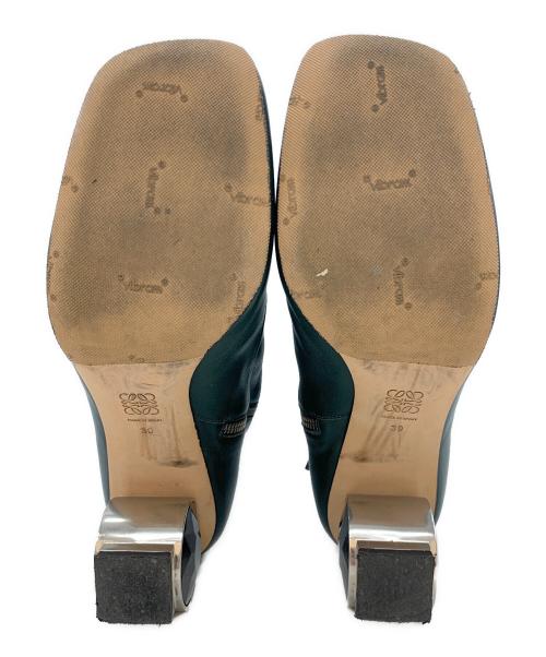 LOEWE（ロエベ）LOEWE (ロエベ) STRASS HEEL BOOT 55 グリーン サイズ:39の古着・服飾アイテム