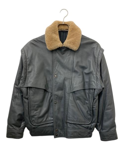 CUNI（-）CUNI (-) レザージャケット グレー サイズ:不明の古着・服飾アイテム