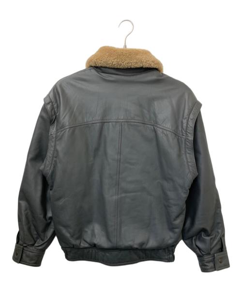 CUNI（-）CUNI (-) レザージャケット グレー サイズ:不明の古着・服飾アイテム