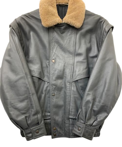 CUNI（-）CUNI (-) レザージャケット グレー サイズ:不明の古着・服飾アイテム