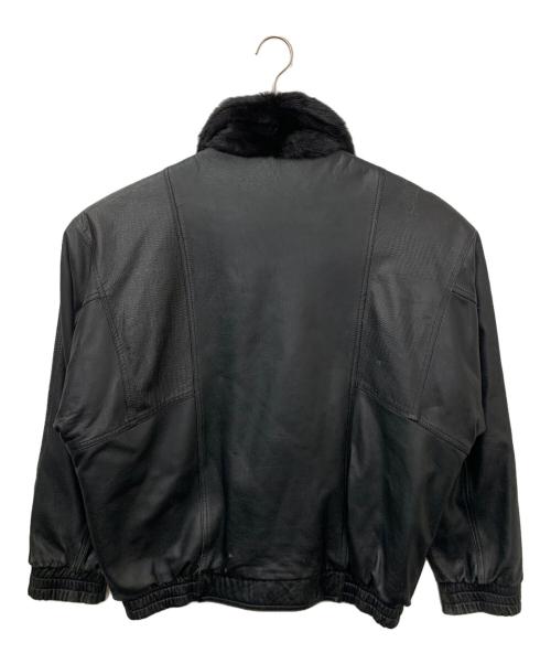不明（フメイ）不明 (フメイ) リバーシブルレザージャケット ブラック サイズ:表記なしの古着・服飾アイテム