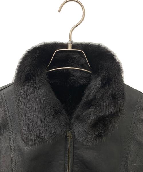 不明（フメイ）不明 (フメイ) リバーシブルレザージャケット ブラック サイズ:表記なしの古着・服飾アイテム