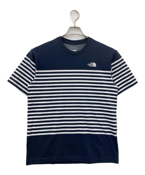 THE NORTH FACE（ザ ノース フェイス）THE NORTH FACE (ザ ノース フェイス) S/SパネルボーダーT ネイビー サイズ:Mの古着・服飾アイテム
