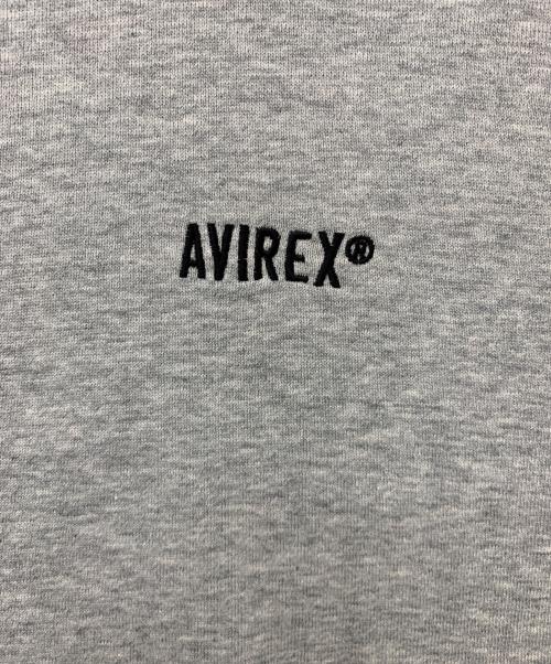AVIREX（アヴィレックス）AVIREX (アヴィレックス) ロゴプルオーバーパーカー グレー サイズ:Lの古着・服飾アイテム