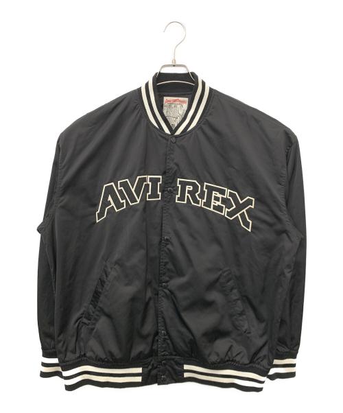 AVIREX（アヴィレックス）AVIREX (アヴィレックス) スタジアムジャケット ブラック サイズ:XLの古着・服飾アイテム