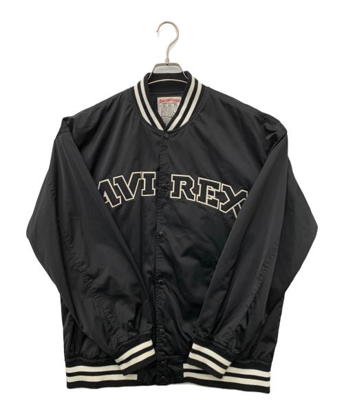 AVIREX（アヴィレックス）AVIREX (アヴィレックス) スタジアムジャケット ブラック サイズ:XLの古着・服飾アイテム
