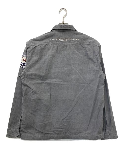 AVIREX（アヴィレックス）AVIREX (アヴィレックス) PIGMENT ZIP UP JACKET グレー サイズ:Mの古着・服飾アイテム