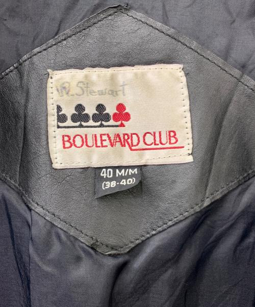 BOULEVARD CLUB（-）BOULEVARD CLUB (-) レザージャケット ブラック サイズ:Mの古着・服飾アイテム