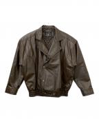 new paris-）の古着「レザージャケット」｜ブラウン