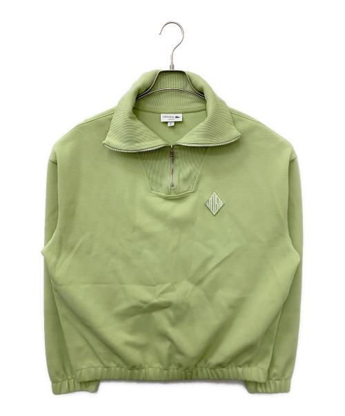 LACOSTE（ラコステ）LACOSTE (ラコステ) ルーズフィット ジップネック鹿の子地プルオーバー グリーン サイズ:US Lの古着・服飾アイテム