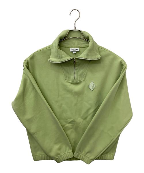 LACOSTE（ラコステ）LACOSTE (ラコステ) ルーズフィット ジップネック鹿の子地プルオーバー グリーン サイズ:US Lの古着・服飾アイテム