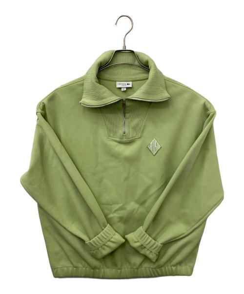 LACOSTE（ラコステ）LACOSTE (ラコステ) ルーズフィット ジップネック鹿の子地プルオーバー グリーン サイズ:US Lの古着・服飾アイテム