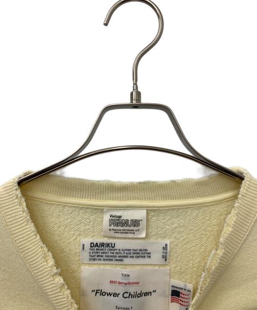 DAIRIKU（ダイリク）DAIRIKU (ダイリク) PEANUTS (ピーナッツ) WOODSTOCK” Water-repellent Pullover Sweater イエロー サイズ:Lの古着・服飾アイテム