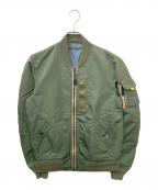 AVIREX×FATアヴィレックス×エフエーティー）の古着「MA-1ジャケット」｜カーキ×ブルー