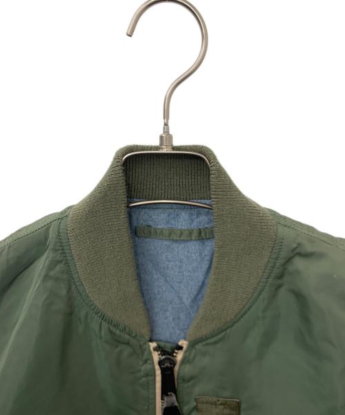 AVIREX（アヴィレックス）AVIREX (アヴィレックス) FAT (エフエーティー) MA-1ジャケット カーキ×ブルー サイズ:Lの古着・服飾アイテム