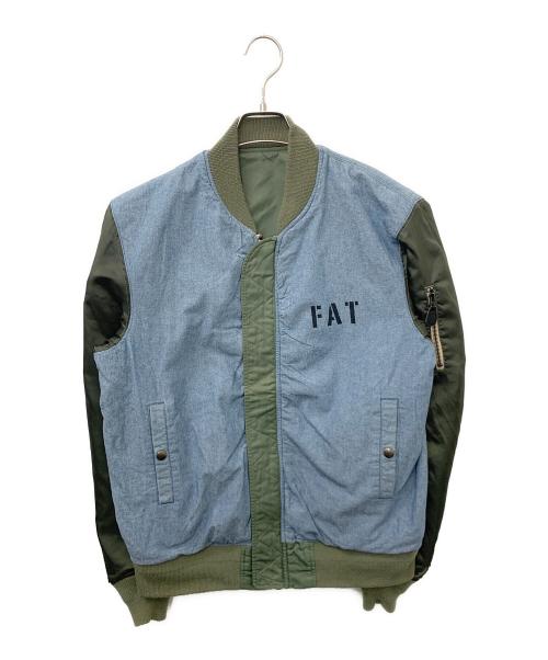 AVIREX（アヴィレックス）AVIREX (アヴィレックス) FAT (エフエーティー) MA-1ジャケット カーキ×ブルー サイズ:Lの古着・服飾アイテム