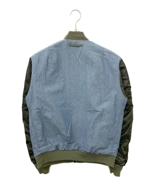 AVIREX（アヴィレックス）AVIREX (アヴィレックス) FAT (エフエーティー) MA-1ジャケット カーキ×ブルー サイズ:Lの古着・服飾アイテム