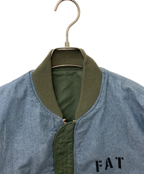 AVIREX（アヴィレックス）AVIREX (アヴィレックス) FAT (エフエーティー) MA-1ジャケット カーキ×ブルー サイズ:Lの古着・服飾アイテム