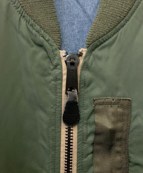 AVIREX（アヴィレックス）AVIREX (アヴィレックス) FAT (エフエーティー) MA-1ジャケット カーキ×ブルー サイズ:Lの古着・服飾アイテム