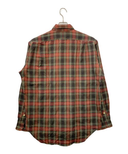 POLO RALPH LAUREN（ポロ・ラルフローレン）POLO RALPH LAUREN (ポロ・ラルフローレン) 90's ウールチェックシャツ レッド×カーキ サイズ:Lの古着・服飾アイテム