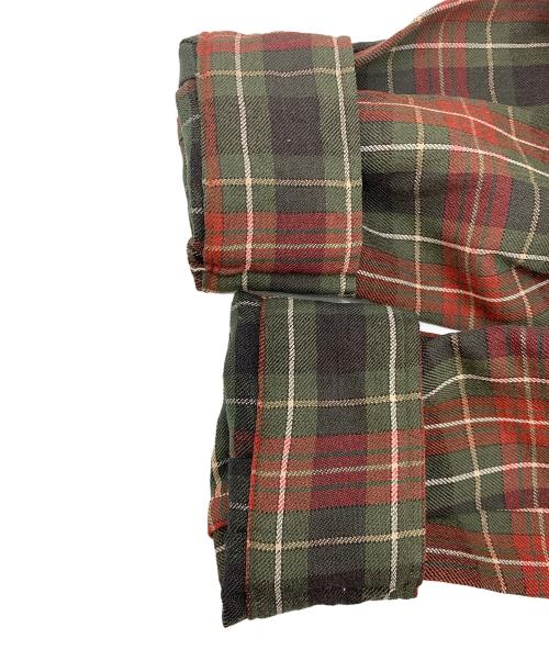 POLO RALPH LAUREN（ポロ・ラルフローレン）POLO RALPH LAUREN (ポロ・ラルフローレン) 90's ウールチェックシャツ レッド×カーキ サイズ:Lの古着・服飾アイテム