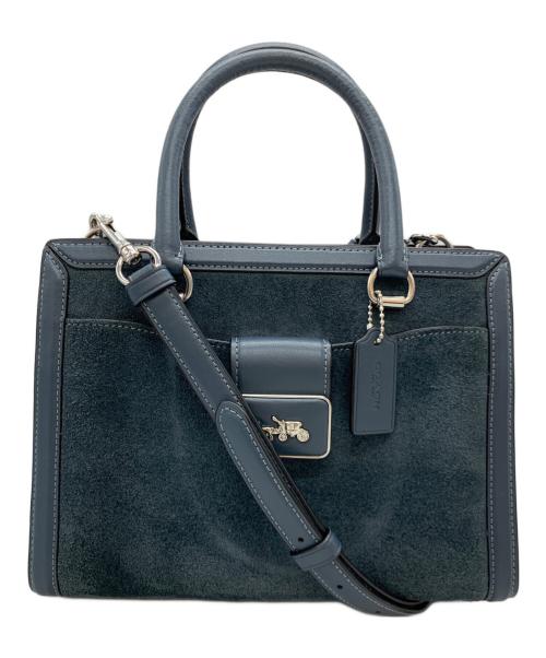 COACH（コーチ）COACH (コーチ) 2WAYバッグ ネイビーの古着・服飾アイテム