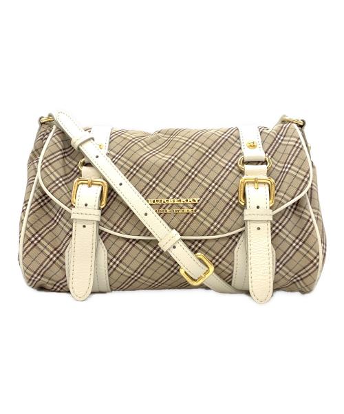 BURBERRY BLUE LABEL（バーバリー ブルー レーベル）BURBERRY BLUE LABEL (バーバリー ブルー レーベル) ショルダーバッグ ベージュ×ホワイトの古着・服飾アイテム