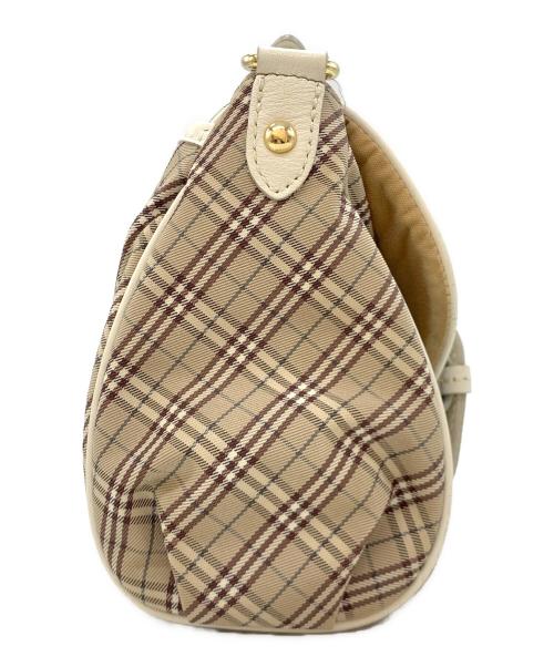 BURBERRY BLUE LABEL（バーバリー ブルー レーベル）BURBERRY BLUE LABEL (バーバリー ブルー レーベル) ショルダーバッグ ベージュ×ホワイトの古着・服飾アイテム