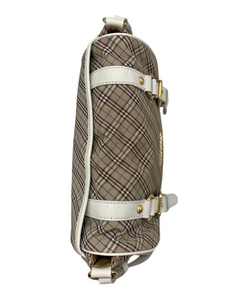 BURBERRY BLUE LABEL（バーバリー ブルー レーベル）BURBERRY BLUE LABEL (バーバリー ブルー レーベル) ショルダーバッグ ベージュ×ホワイトの古着・服飾アイテム