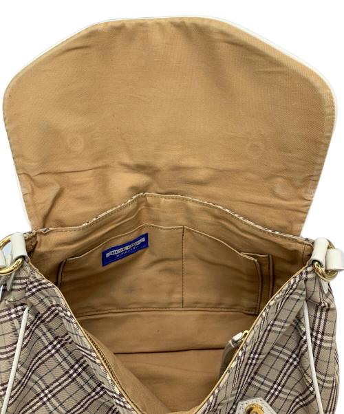 BURBERRY BLUE LABEL（バーバリー ブルー レーベル）BURBERRY BLUE LABEL (バーバリー ブルー レーベル) ショルダーバッグ ベージュ×ホワイトの古着・服飾アイテム