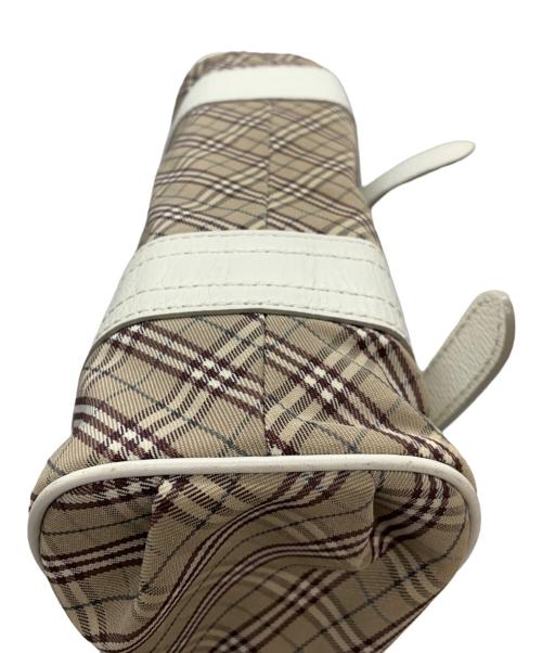 BURBERRY BLUE LABEL（バーバリー ブルー レーベル）BURBERRY BLUE LABEL (バーバリー ブルー レーベル) ショルダーバッグ ベージュ×ホワイトの古着・服飾アイテム