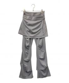ojos（オホス）の古着「Wrap over tuck pants」｜グレー
