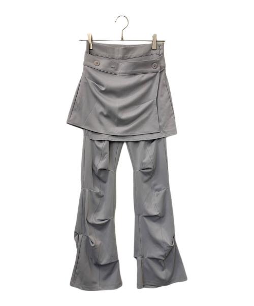 ojos（オホス）ojos (オホス) Wrap over tuck pants グレー サイズ:1の古着・服飾アイテム
