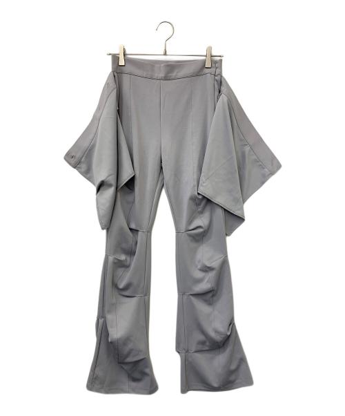 ojos（オホス）ojos (オホス) Wrap over tuck pants グレー サイズ:1の古着・服飾アイテム