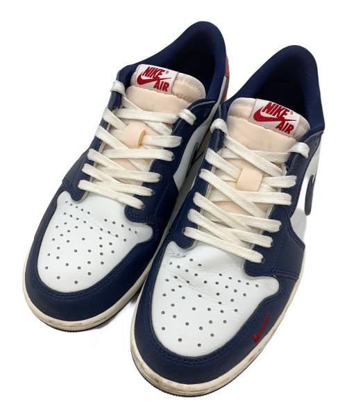 NIKE（ナイキ）NIKE (ナイキ) AIR JORDAN 1 RETRO LOW OG ネイビー×ホワイト サイズ:28の古着・服飾アイテム