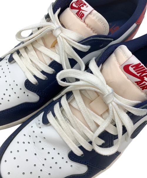 NIKE（ナイキ）NIKE (ナイキ) AIR JORDAN 1 RETRO LOW OG ネイビー×ホワイト サイズ:28の古着・服飾アイテム