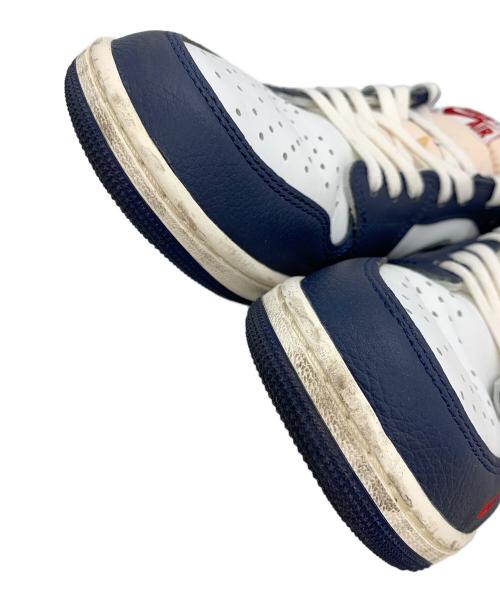 NIKE（ナイキ）NIKE (ナイキ) AIR JORDAN 1 RETRO LOW OG ネイビー×ホワイト サイズ:28の古着・服飾アイテム