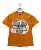 stussyステューシー）の古着「プリントTシャツ」｜オレンジ