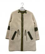 JANE SMITHジェーンスミス）の古着「REVERSIBLE BOA COAT」｜アイボリー×カーキ