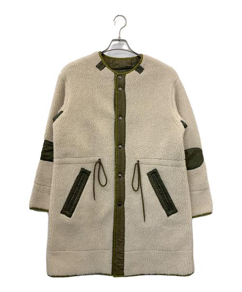 JANE SMITH（ジェーンスミス）JANE SMITH (ジェーンスミス) REVERSIBLE BOA COAT アイボリー×カーキ サイズ:38の古着・服飾アイテム