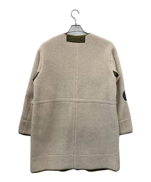 JANE SMITH（ジェーンスミス）JANE SMITH (ジェーンスミス) REVERSIBLE BOA COAT アイボリー×カーキ サイズ:38の古着・服飾アイテム
