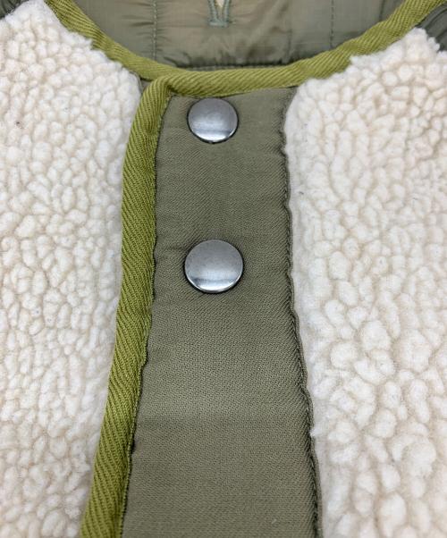 JANE SMITH（ジェーンスミス）JANE SMITH (ジェーンスミス) REVERSIBLE BOA COAT アイボリー×カーキ サイズ:38の古着・服飾アイテム