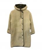 ETRE TOKYOエトレトウキョウ）の古着「フーディリバーシブルボアコート」｜アイボリー×カーキ