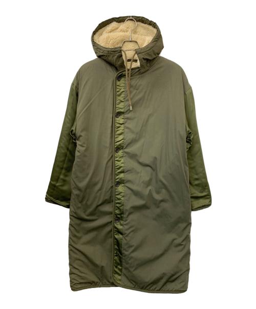 ETRE TOKYO（エトレトウキョウ）ETRE TOKYO (エトレトウキョウ) フーディリバーシブルボアコート アイボリー×カーキ サイズ:Mの古着・服飾アイテム