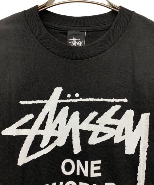 stussy（ステューシー）stussy (ステューシー) ONE WORLD ONE LOVE ONE HEART TEE ブラック サイズ:Lの古着・服飾アイテム