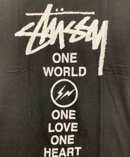 stussy（ステューシー）stussy (ステューシー) ONE WORLD ONE LOVE ONE HEART TEE ブラック サイズ:Lの古着・服飾アイテム